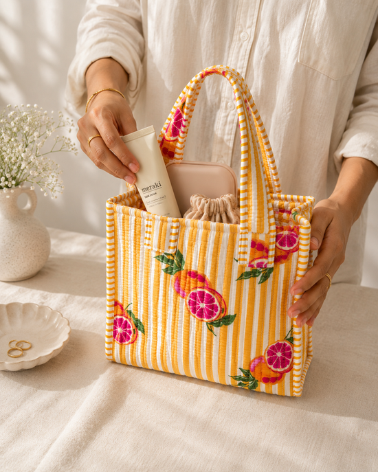 Citrus Bloom Small Tote Bag