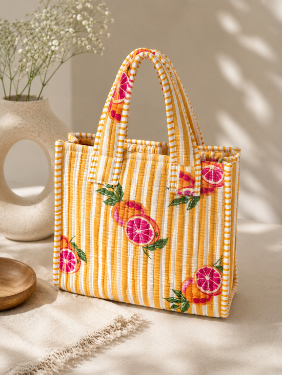 Citrus Bloom Small Tote Bag