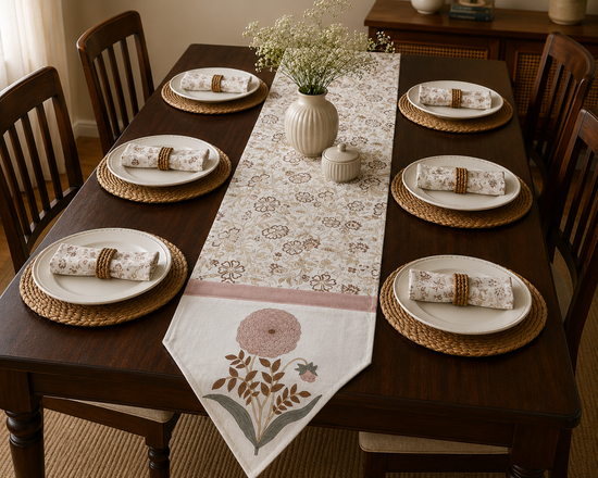 Roselle Bloom Table Runner