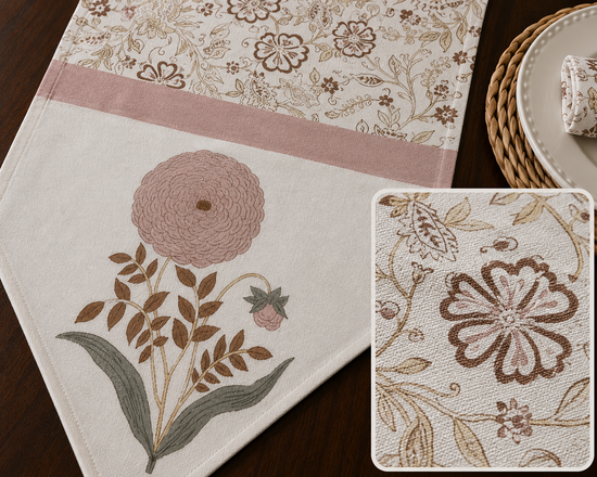 Roselle Bloom Table Runner