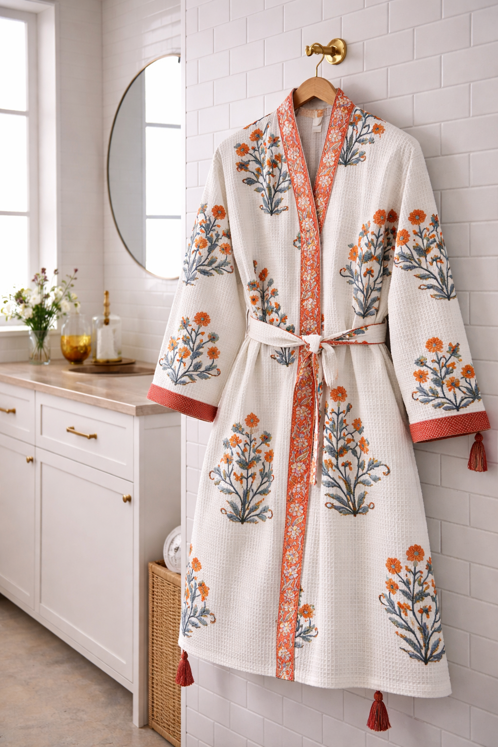 Nirvana Waffle Weave Bath Robe
