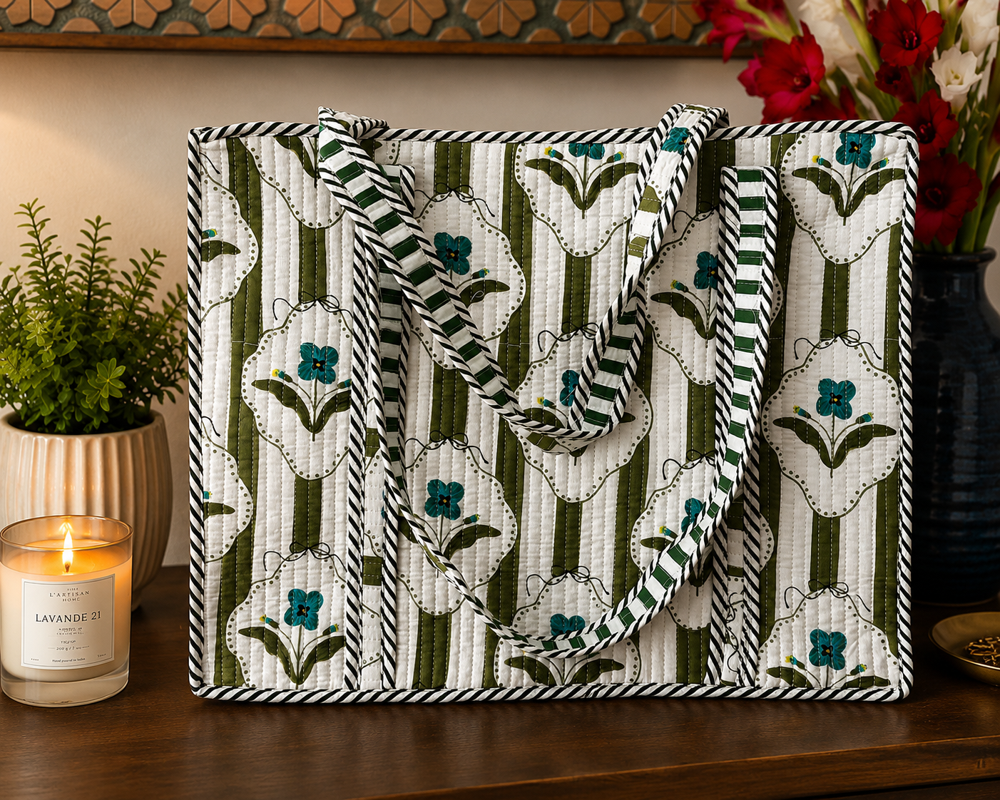 Ivory Garden Tote Bag