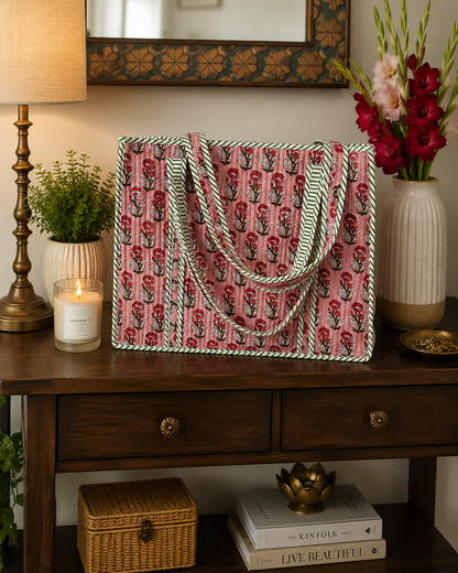 Crimson Petal Tote Bag