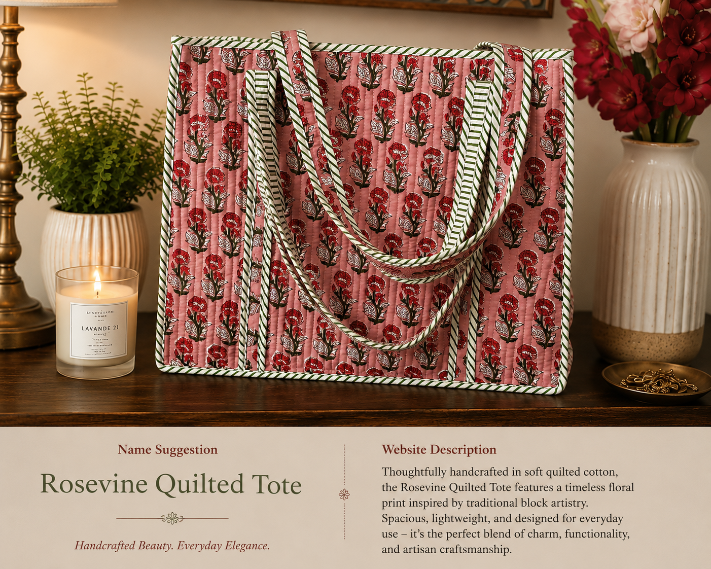 Crimson Petal Tote Bag