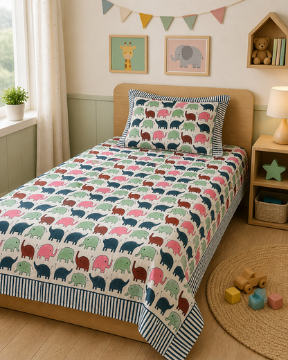 Little Jungle Tales Kids Bedsheet Set