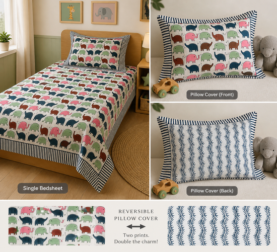 Little Jungle Tales Kids Bedsheet Set