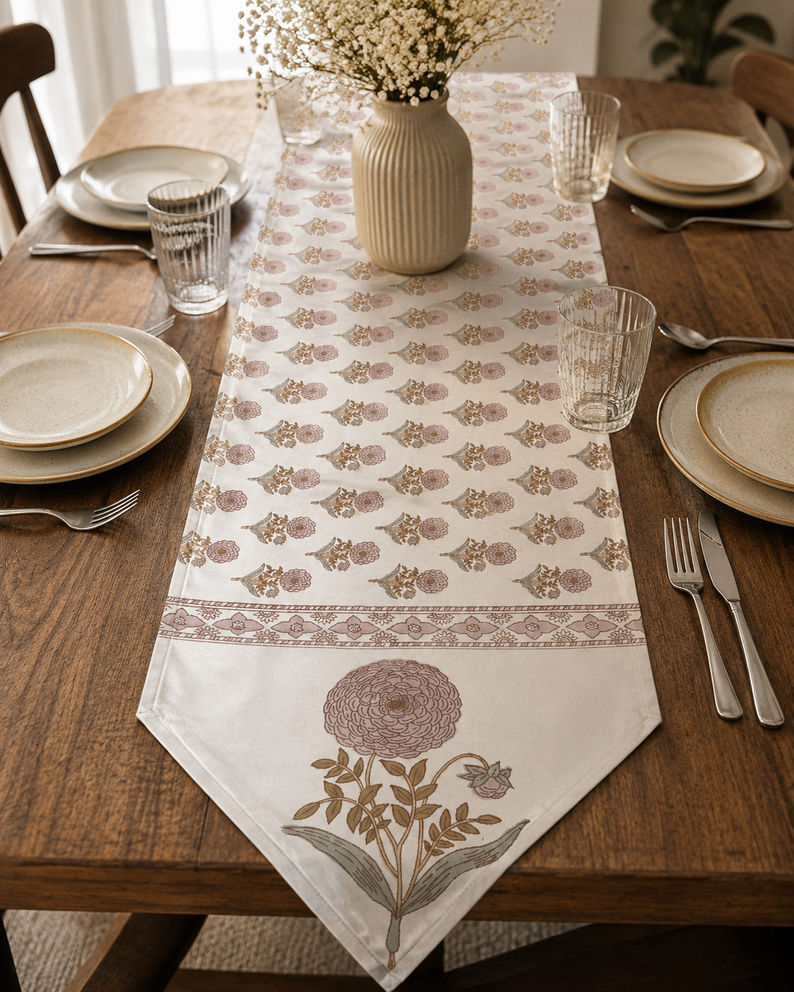 Blush Botanica Table Runner