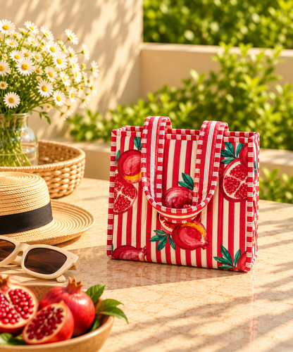 Pomegranate Garden small Tote Bag