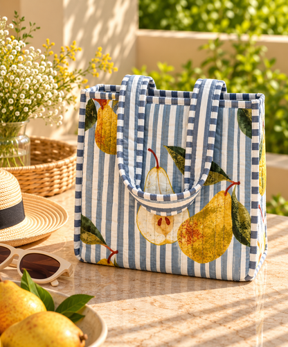 Golden Pear Garden Small Tote Bag