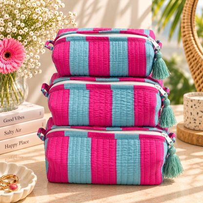 Pink Lagoon Travel Pouches – Set of 3