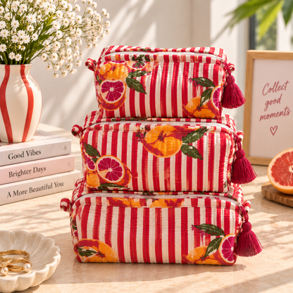 Citrus Pop Travel Pouches – Set of 3