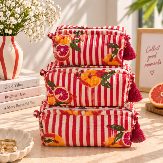 Citrus Pop Travel Pouches – Set of 3
