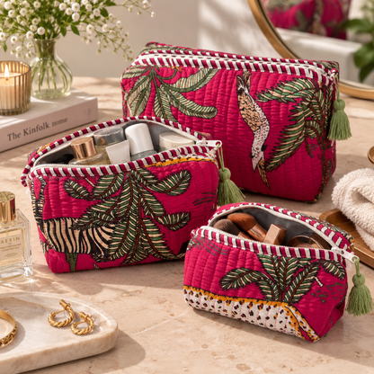 Leopard Print Travel Pouches – Set of 3