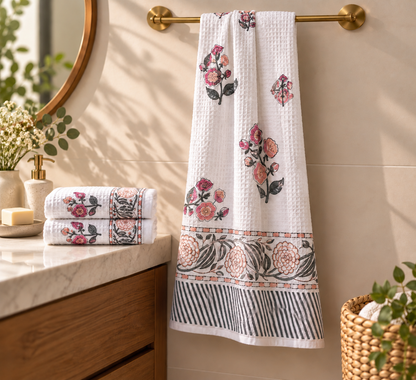 Gulbahar Waffle Bath Towel Set