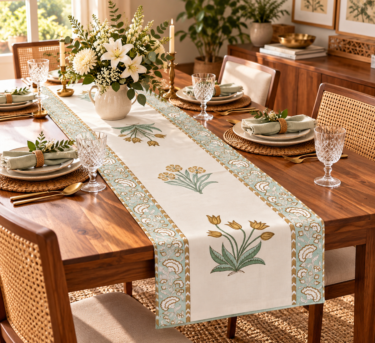 Gulmohar Meadow Table Runner