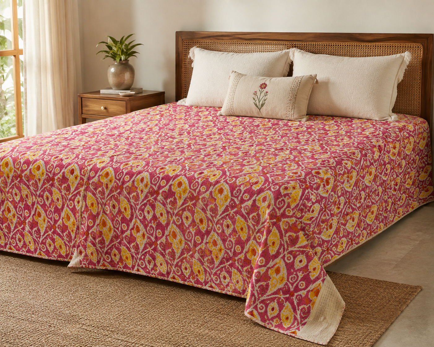 Rangrez Kantha Bed Cover