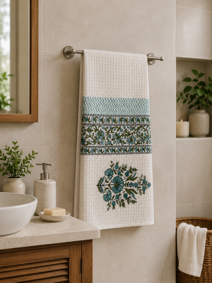 Jal Pushp Waffle Bath Towel