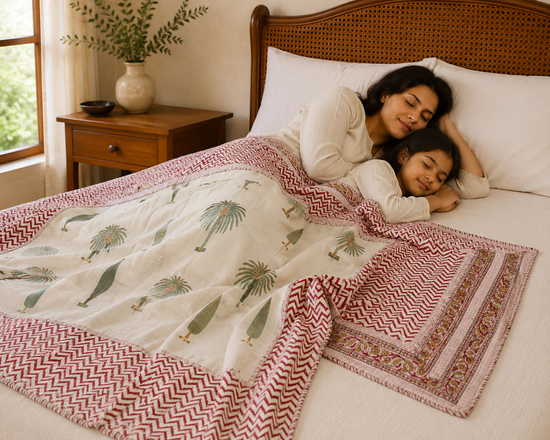Palm Grove Reversible Dohar Set (Set of 2)