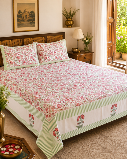 Rose Bloom Bedsheet Double bed