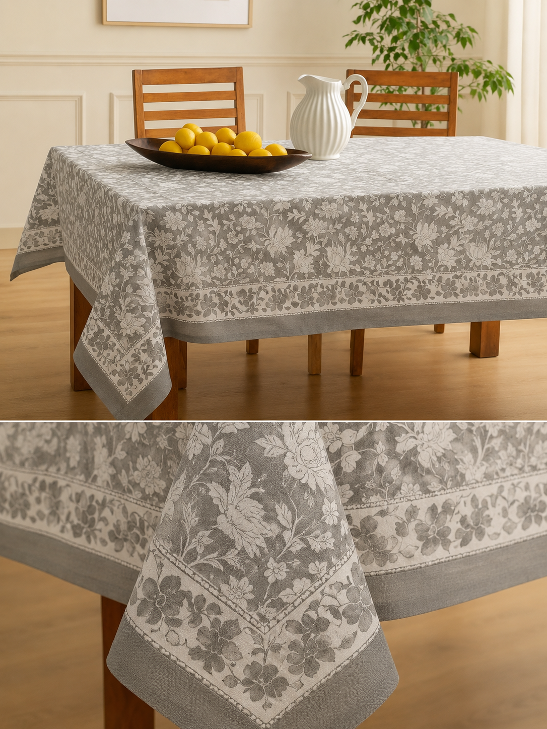 Vintage Flora Grey Table Cover
