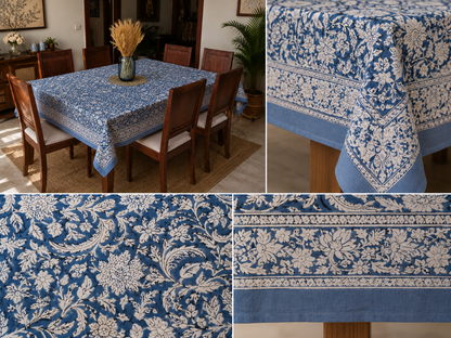 Blue Blossom Table Cover