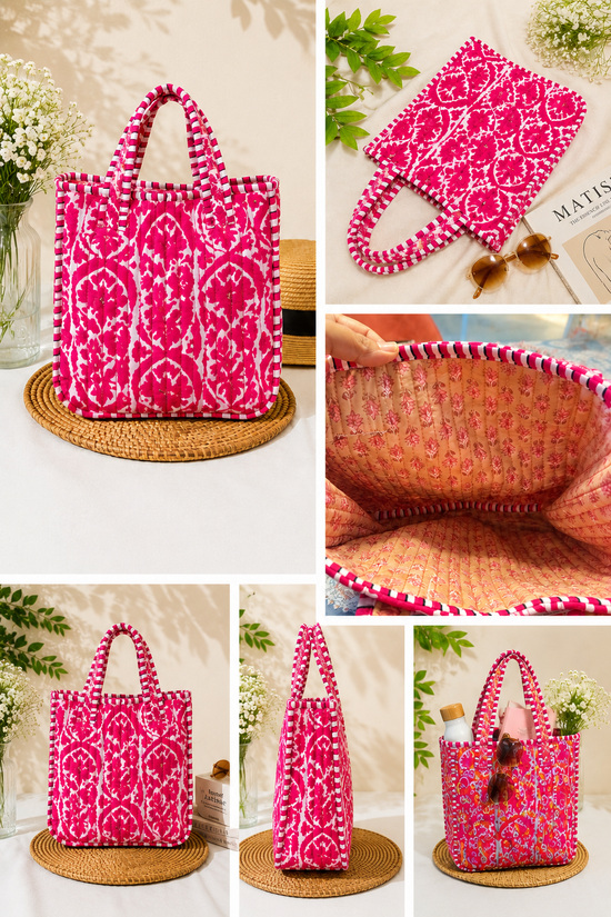 Gulnaar Quilted Small Tote Bag