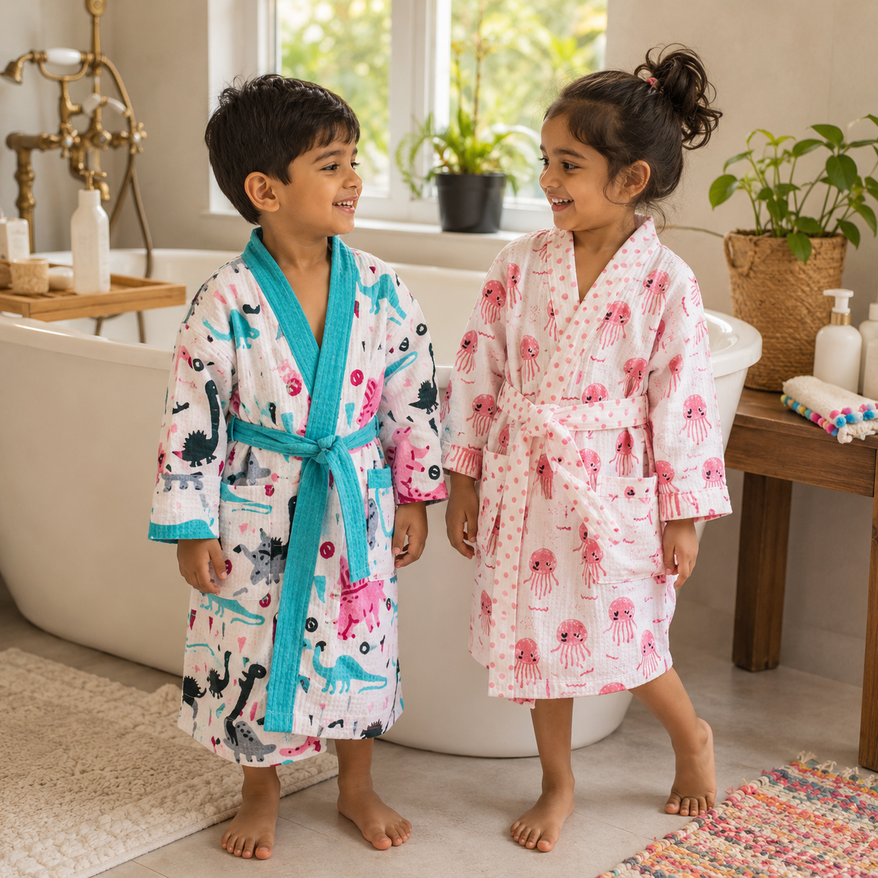 Big Dino Adventure Kids Bath Robe ( 5-8 years)
