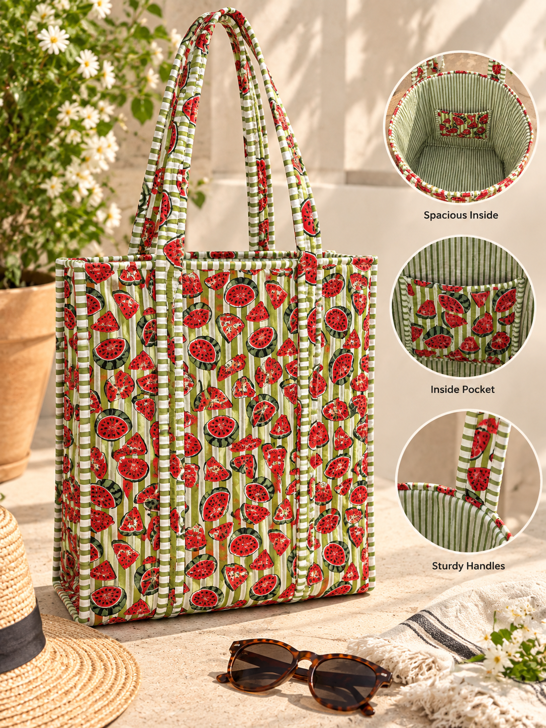 Watermelon Fiesta Tote Bag