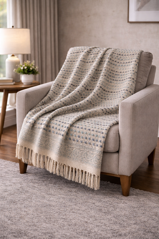 Azure Tuft Throw