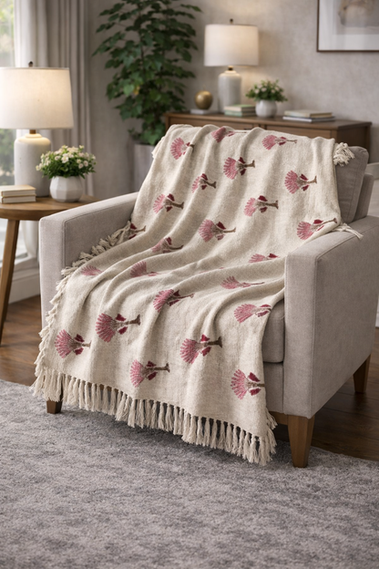 Roselle Vine Throw