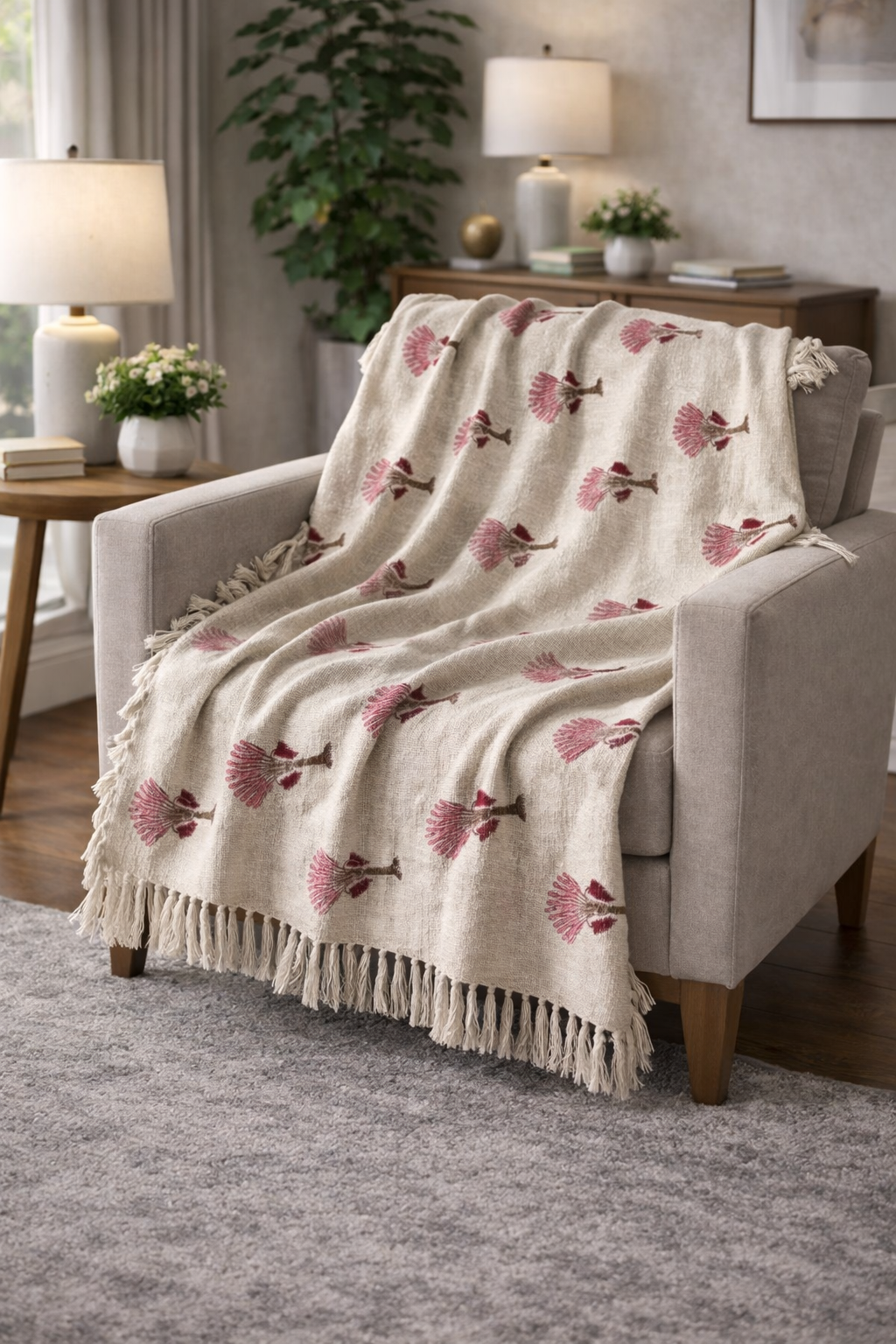 Roselle Vine Throw