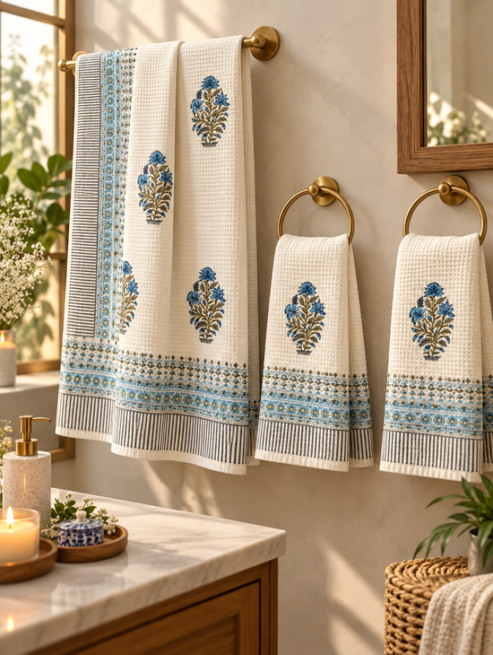 Neel Pushp Waffle Towel Set