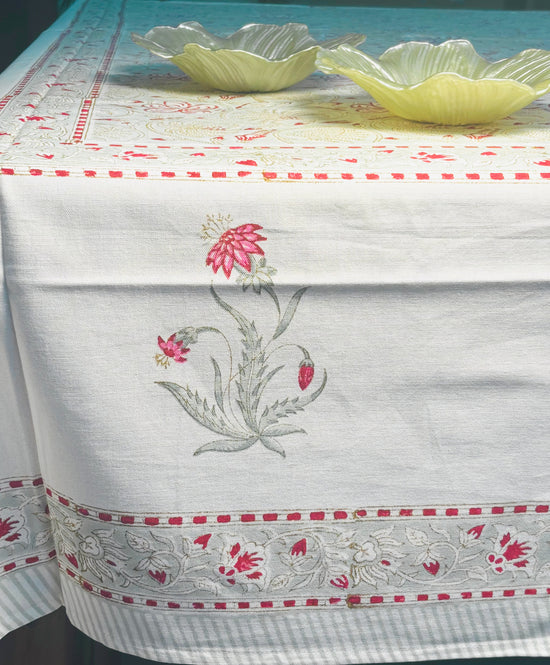 Mint Blossom Table Cover