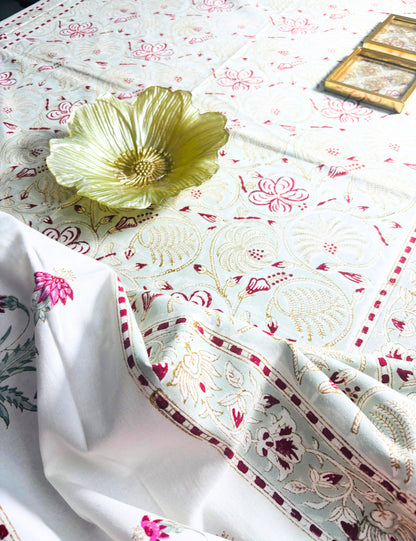 Mint Blossom Table Cover