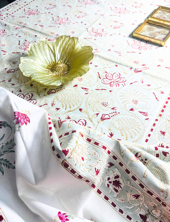 Mint Blossom Table Cover