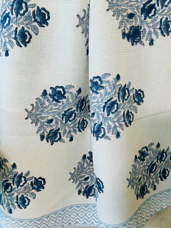 Blue Petal Bath Towel
