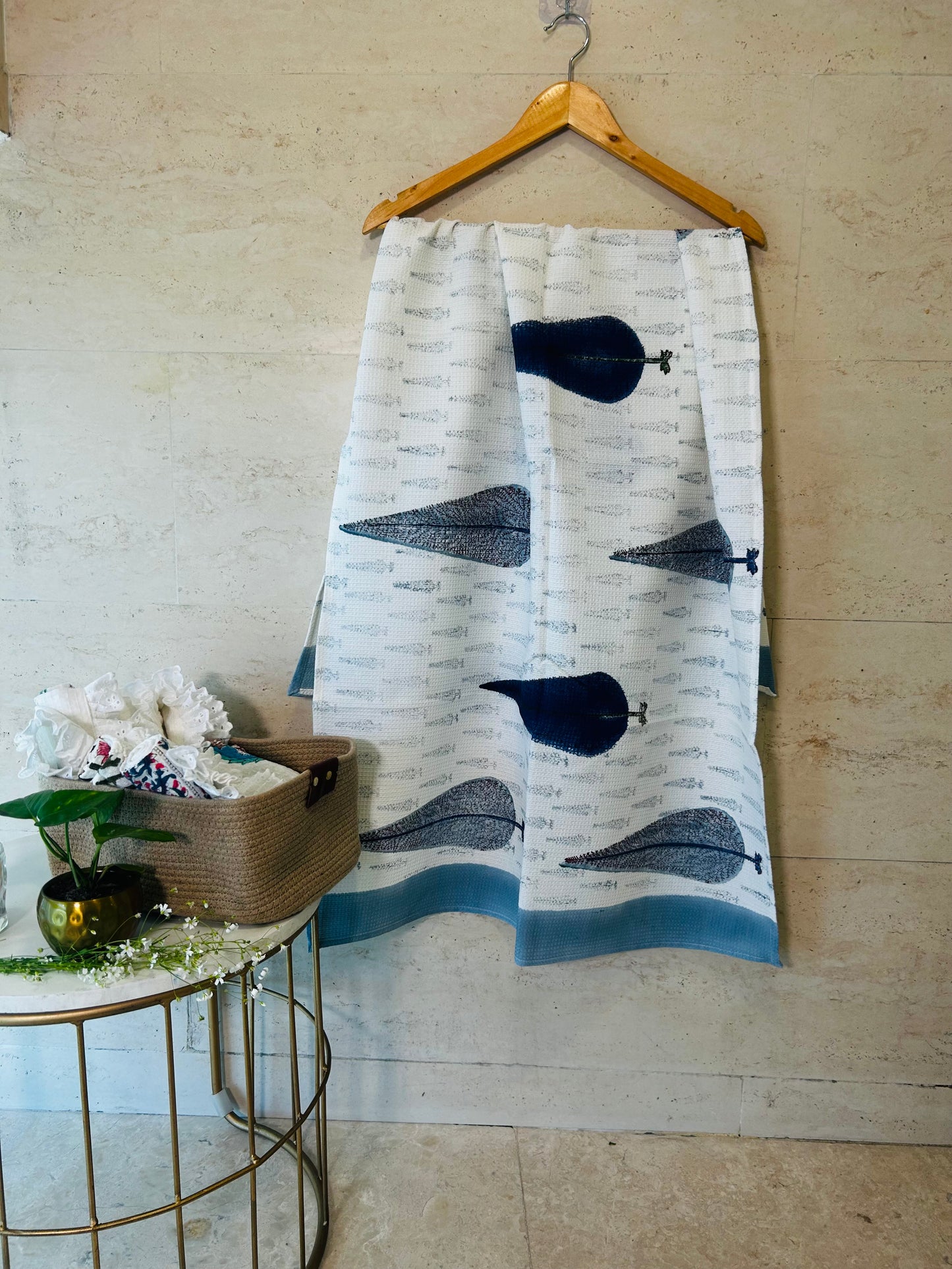 Blues & Pines Bath Towel
