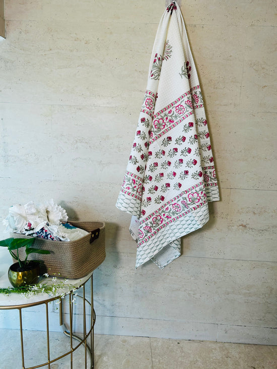 Rosey Retreat Bath Towel