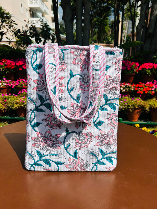 Floral Fantasy Quilted Bag ( Carry On Bag )