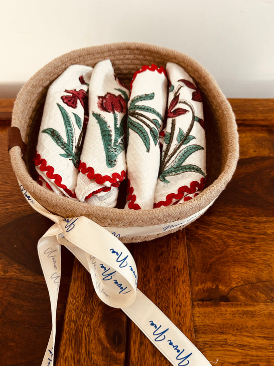 Red Petal Face Napkins
