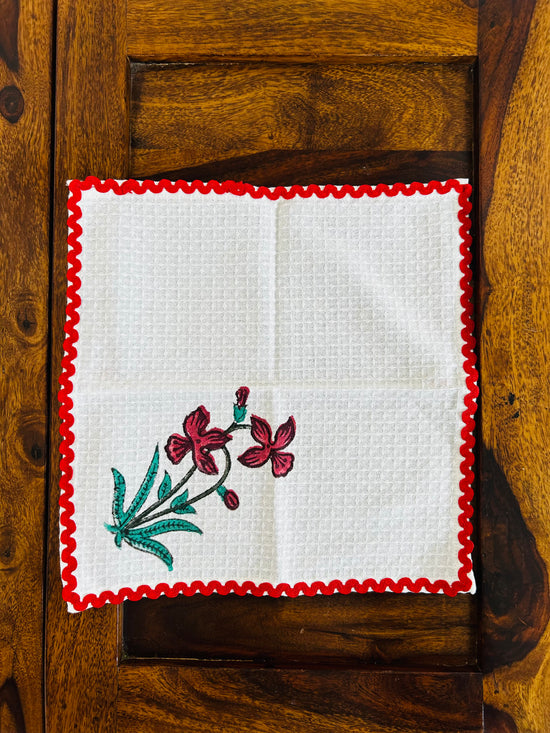 Red Petal Face Napkins