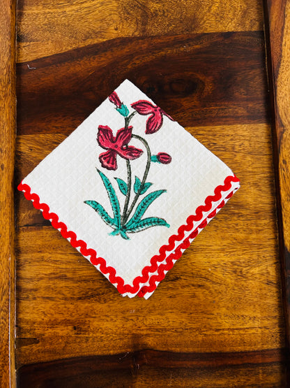 Red Petal Face Napkins
