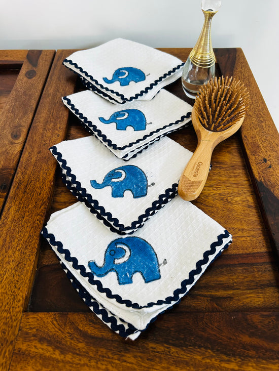Blue Elephant Face Napkins