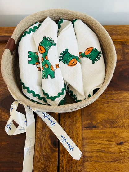Giraffe Motif Face Napkins