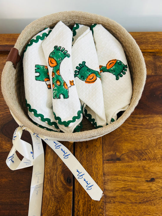 Giraffe Motif Face Napkins