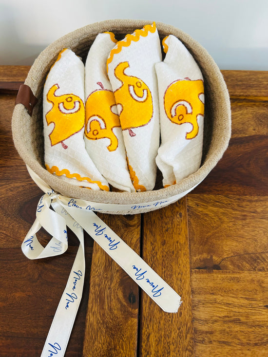 Yellow Elephant Face Napkins