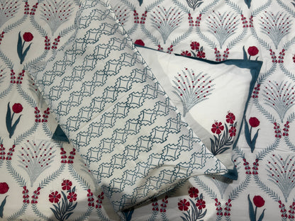 Crimson Blue Harmony Bedsheet