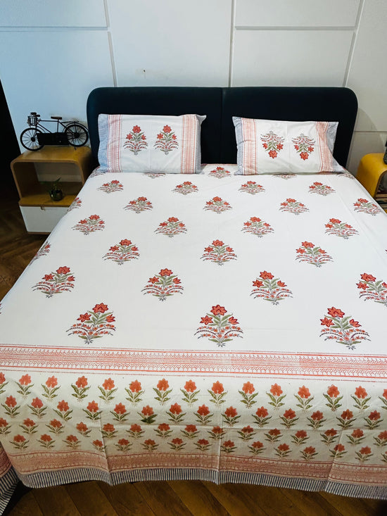 Kesariya Bedsheet