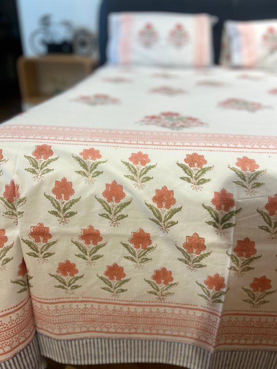 Kesariya Bedsheet