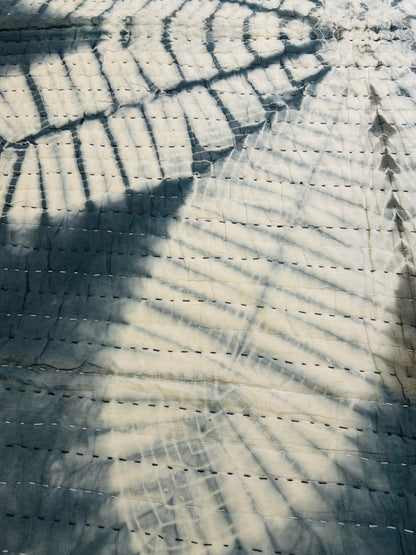 Two-Tone Neel Kantha bed cover
